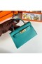 Hermes Kelly 19cm Shoulder Bags Epsom Leather KL19 Gold hardware Lake blue  Replica