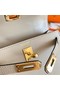 Hermes Kelly 19cm Shoulder Bags Epsom Leather KL19 Gold hardware Pearl grey  Replica