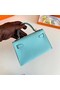 Hermes Kelly 19cm Shoulder Bags Epsom Leather KL19 Gold hardware sky blue  Replica