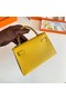 Hermes Kelly 19cm Shoulder Bags Epsom Leather KL19 Gold hardware yellow  Replica