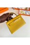 Hermes Kelly 19cm Shoulder Bags Epsom Leather KL19 Gold hardware yellow  Replica