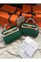 Hermes Kelly 19cm Shoulder Bags Epsom Leather KL19 green  Replica