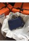 Hermes Kelly 19cm Shoulder Bags Epsom Leather KL19 Royal Blue  Replica