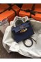 Hermes Kelly 19cm Shoulder Bags Epsom Leather KL19 Royal Blue  Replica