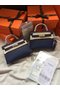 Hermes Kelly 19cm Shoulder Bags Epsom Leather KL19 Royal Blue  Replica