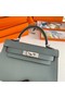 Hermes Kelly 19cm Shoulder Bags Epsom Leather KL19 Silver hardware Almond green  Replica
