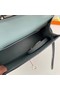 Hermes Kelly 19cm Shoulder Bags Epsom Leather KL19 Silver hardware Almond green  Replica