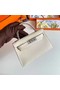 Hermes Kelly 19cm Shoulder Bags Epsom Leather KL19 Silver hardware Cream  Replica