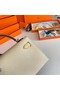Hermes Kelly 19cm Shoulder Bags Epsom Leather KL19 Silver hardware Cream&yellow  Replica
