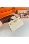 Hermes Kelly 19cm Shoulder Bags Epsom Leather KL19 Silver hardware Cream&yellow  Replica