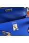 Hermes Kelly 19cm Shoulder Bags Epsom Leather KL19 Silver hardware Electro optic blue  Replica