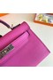 Hermes Kelly 19cm Shoulder Bags Epsom Leather KL19 Silver hardware Lavender  Replica