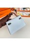 Hermes Kelly 19cm Shoulder Bags Epsom Leather KL19 Silver hardware light blue&green  Replica