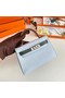 Hermes Kelly 19cm Shoulder Bags Epsom Leather KL19 Silver hardware light blue&green  Replica
