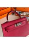 Hermes Kelly 19cm Shoulder Bags Epsom Leather KL19 Silver hardware rose  Replica