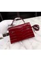 Hermes Kelly 19cm Tote Bag crocodile Leather KL19 fuchsia  Replica