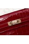 Hermes Kelly 19cm Tote Bag crocodile Leather KL19 fuchsia  Replica