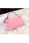 Hermes Kelly 19cm Tote Bag crocodile Leather KL19 pink  Replica