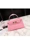 Hermes Kelly 19cm Tote Bag crocodile Leather KL19 pink  Replica