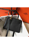 Hermes Kelly 20cm Bag In Black Clemence Leather GHW  Replica
