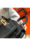 Hermes Kelly 20cm Bag In Black Clemence Leather GHW  Replica