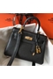 Hermes Kelly 20cm Bag In Black Clemence Leather GHW  Replica