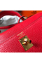 Hermes Kelly 20cm Bag In Red Clemence Leather GHW  Replica