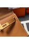 Hermes Kelly 20cm Tote Bag Original Epsom Leather KL20 Camel  Replica