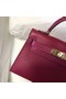 Hermes Kelly 20cm Tote Bag Original Epsom Leather KL20 fuchsia  Replica