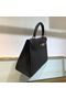 Hermes Kelly 22cm 25cm Tote Bag Original Epsom Leather Bag KL22 KL25 Black  Replica