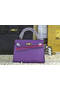 Hermes Kelly 22cm Tote Bag Calfskin Leather Purple  Replica