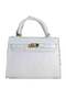 Hermes Kelly 22cm Tote Bag Calfskin Leather White  Replica