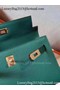 Hermes Kelly 22cm Tote Bag Original Leather KL22 Dark Green  Replica