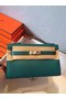 Hermes Kelly 22cm Tote Bag Original Leather KL22 Dark Green  Replica