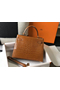 Hermes Kelly 25cm Handmade Bag In Brown Embossed Crocodile Leather  Replica