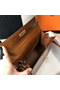 Hermes Kelly 25cm Handmade Bag In Brown Embossed Crocodile Leather  Replica