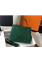 Hermes Kelly 25cm Handmade Bag In Green Embossed Crocodile Leather  Replica