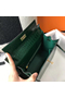 Hermes Kelly 25cm Handmade Bag In Green Embossed Crocodile Leather  Replica