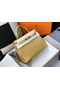 Hermes Kelly 25cm Handmade Bag In Jaune Poussin Embossed Crocodile Leather  Replica