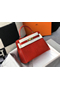 Hermes Kelly 25cm Handmade Bag In Red Embossed Crocodile Leather  Replica