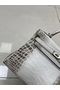 Hermes Kelly 25CM Original South African Nile Crocodile Leather Bag KL25 White&Gray  Replica
