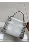 Hermes Kelly 25CM Original South African Nile Crocodile Leather Bag KL25 White&Gray  Replica