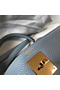 Hermes Kelly 25cm Retourne Bag In Blue Lin Clemence Leather  Replica