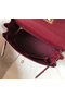 Hermes Kelly 25cm Retourne Bag In Bordeaux Clemence Leather  Replica