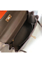 Hermes Kelly 25cm Retourne Bag In Taupe Clemence Leather  Replica