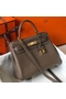 Hermes Kelly 25cm Retourne Bag In Taupe Clemence Leather  Replica