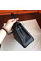 Hermes Kelly 25cm Retourne Handmade Bag In Black Swift Leather  Replica