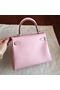 Hermes Kelly 25cm Retourne Handmade Bag In Rose Dragee Swift Leather  Replica