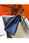 Hermes Kelly 25cm Sellier Bag In Agate Blue Epsom Leather  Replica