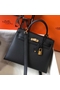 Hermes Kelly 25cm Sellier Bag In Black Epsom Leather  Replica
